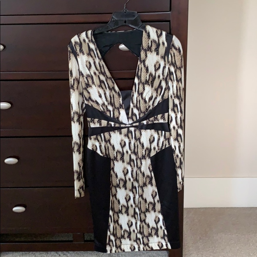 Roberto CAVALLI sz42 sexy leopard print midi dress